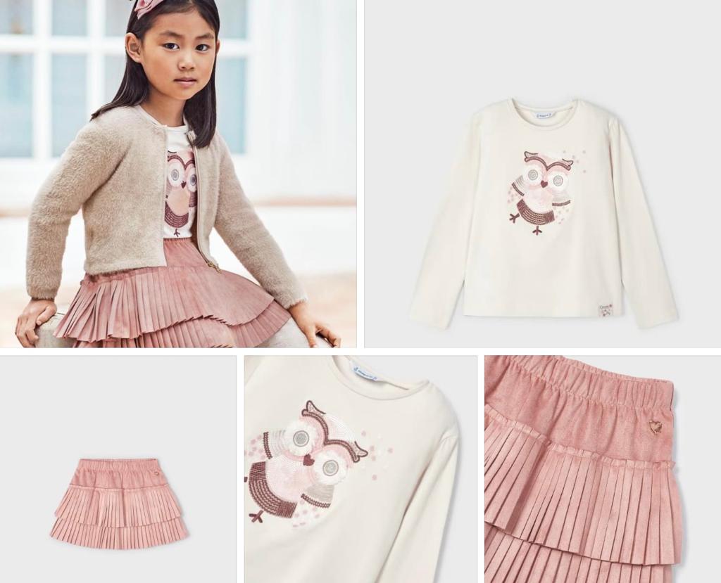 Owl and skirt set