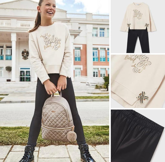 Black leggings set