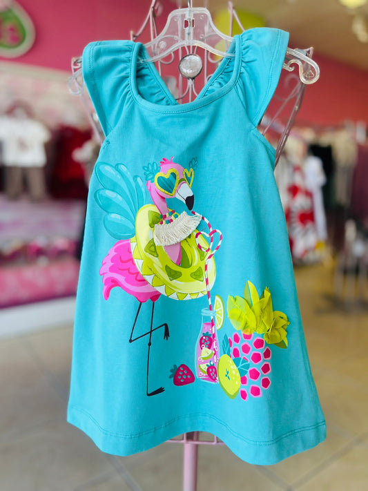 New! Tropical Flamingo Dress