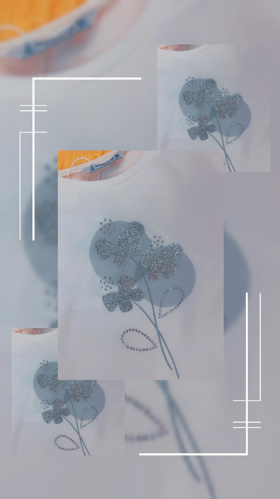 Set white butterfly