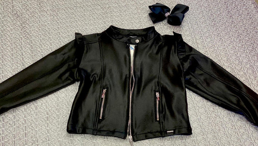Black faux leather jacket