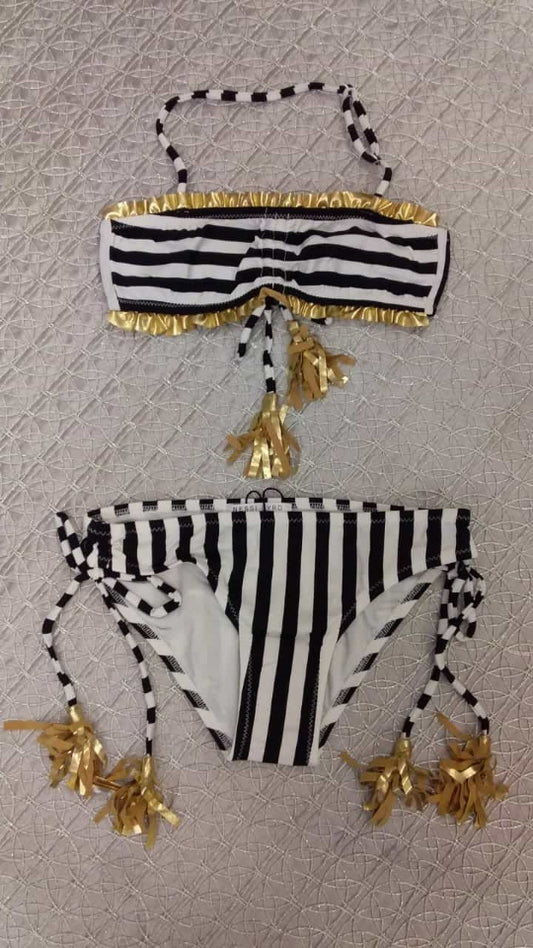 Black and white swimsuit