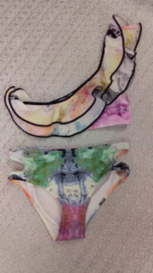 Two pieces swimsuit smoke colors